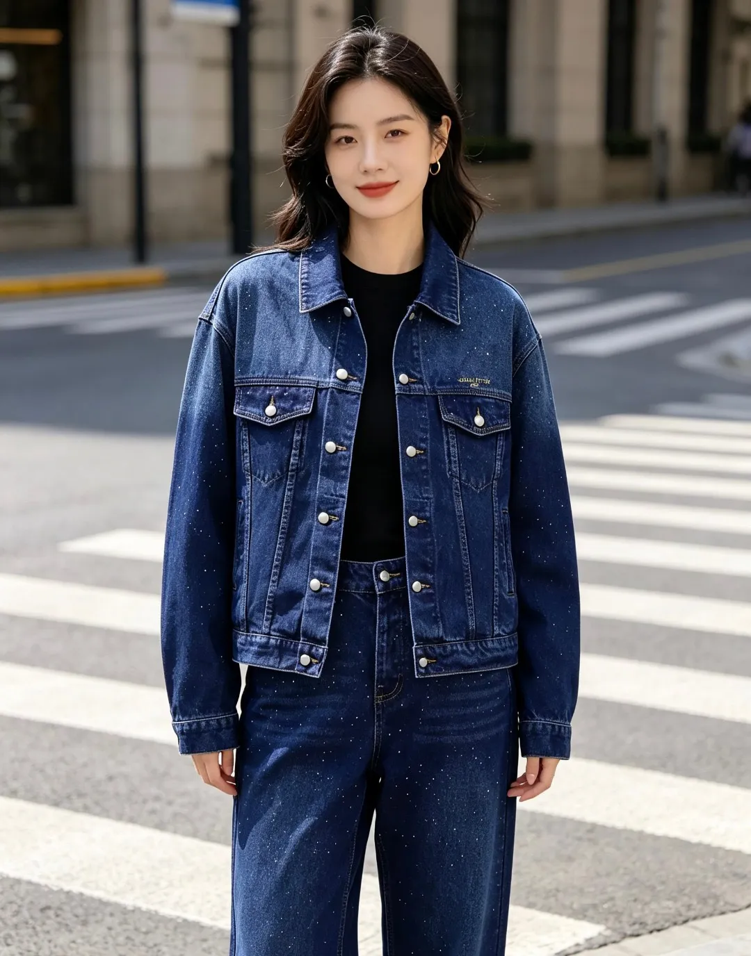 Louis Vuitton/Louis Vuitton hot diamond washed denim jacket